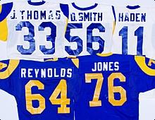 Lot of 1970s LA Rams Game-Used Jerseys (5)