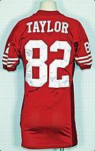 Early 1990s John Taylor San Francisco 49ers Game-Used Home Jersey
