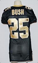2006 Reggie Bush Rookie New Orleans Saints Game-Used & Autod Home Jersey (Bush Hologram) (JSA)