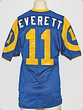 Late 1980s Jim Everett LA Rams Game-Used Home Jersey