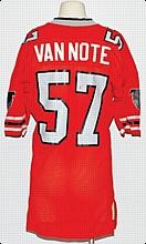 Late 1980s Jeff Van Note Atlanta Falcons Game-Used Home Jersey