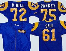 Lot of LA Rams Game-Used Jerseys & Ray Malavasi Coaches Worn & Autographed Jacket (4) (JSA)
