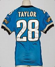 2004 Fred Taylor Jacksonville Jaguars Game-Used & Autod Home Jersey (JSA)