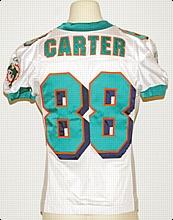 2002 Cris Carter Miami Dolphins Game-Used Road Jersey