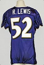 2005 Ray Lewis Baltimore Ravens Game-Used Home Jersey