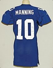 2004 Eli Manning Rookie NY Giants Game-Used Home Jersey