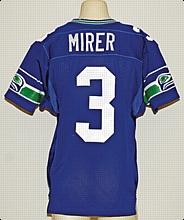 1994 Rick Mirer Seattle Seahawks Game-Used Home Jersey