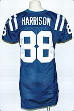 2002 Marvin Harrison Indianapolis Colts Game-Used & Autographed Home Jersey (JSA)