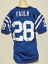 1994 Marshall Faulk Rookie Indianapolis Colts Game-Used Home Jersey