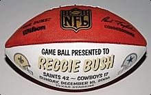 12/10/2006 Reggie Bush Presentation Game Ball
