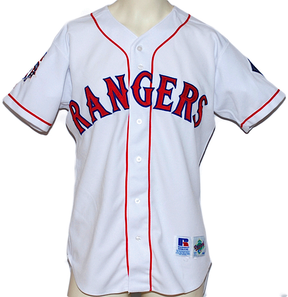 1995 Texas Rangers Blank Game Used Blue Jersey Batting Practice 44 DP08177