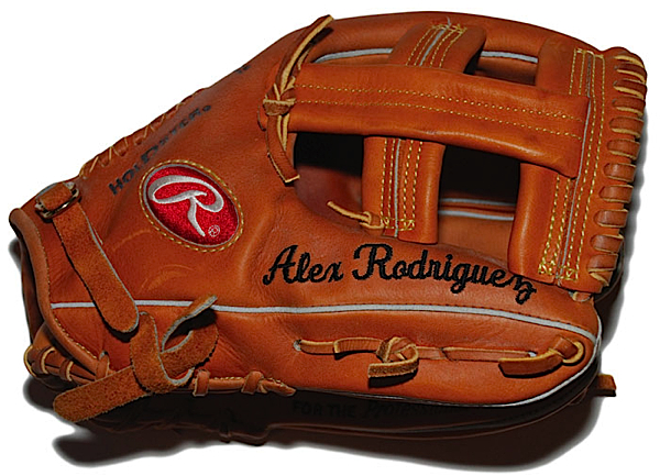 Lot Detail - Circa 2001 Alex Rodriguez Texas Rangers Game-Used Glove