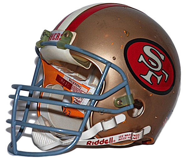 49ers game used helmet
