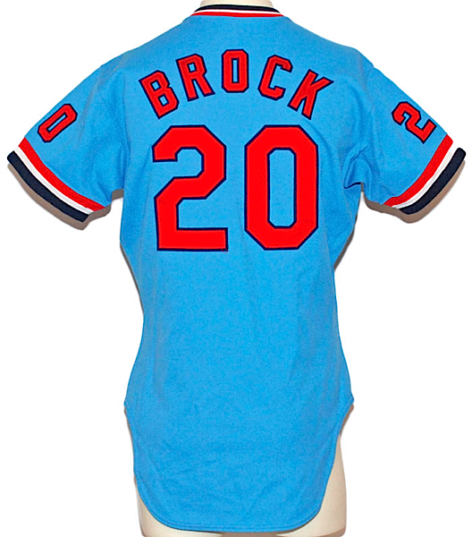 1979 Lou Brock St. Louis Cardinals Game-Used Road Jersey