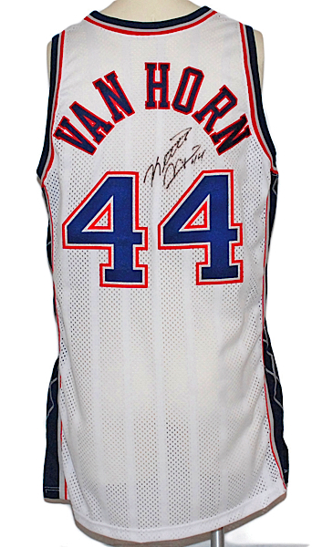 1997-1998 Keith Van Horn Rookie NJ Nets Game-Used & Autographed Home Jersey (JSA)