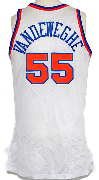 1991-1992 Kiki Vandeweghe NY Knicks Game-Used Home Jersey