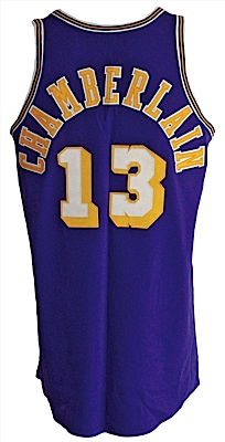 Circa 1972 Wilt Chamberlain Los Angeles Lakers Game-Used & Autographed Road Jersey (JSA)