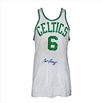 Mid 1960s Bill Russell Boston Celtics Game-Used & Autographed Home Jersey (JSA)