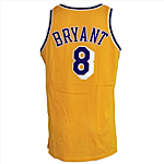1998-1999 Kobe Bryant Los Angeles Lakers Game-Used & Autographed Home Uniform (2) (JSA)