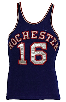 Late 1940s Red Holzman Rochester Royals Game-Used Road Jersey (Ballboy LOA) (Very Rare)