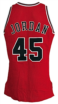 1994-1995 Michael Jordan #45 Chicago Bulls Game-Used Road Jersey