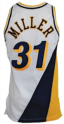 1995-1996 Reggie Miller Indiana Pacers Game-Used Home Jersey