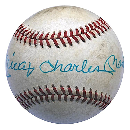 Mickey Charles Mantle Single-Signed Baseball (JSA)