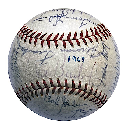 1968 NL All-Star Team Autographed Baseball From the Collection of Jerry Grote (JSA)
