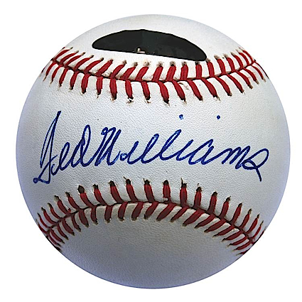 Lot of Ted Williams Single-Signed Baseballs (2) (JSA)
