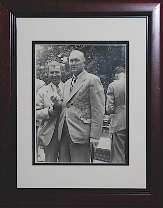 6/27/60 Ty Cobb Framed & Autographed Photo (JSA)