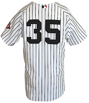 2003 Mike Mussina New York Yankees Game-Used Home Jersey (Yankees-Steiner LOA) (MEARS A10)