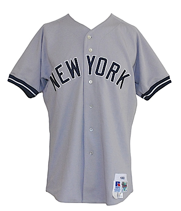 1993 Bernie Williams NY Yankees Game-Used Road Jersey (Yankees-Steiner LOA)