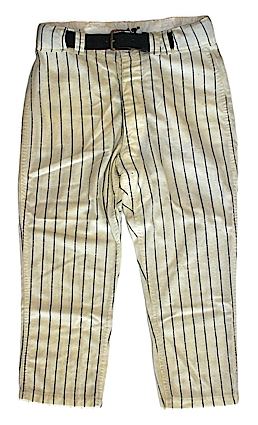 1968 Mickey Mantle NY Yankees Game-Used Home Flannel Pants, Belt & Leggings (4)
