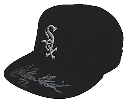 Early 1980s Carlton Fisk Chicago White Sox Game-Used & Autographed Cap (JSA)