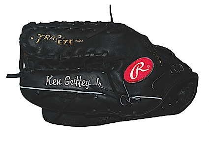 Circa 1999 Ken Griffey, Jr. Seattle Mariners Game-Used Glove, Batting Glove & Wrist Bands (4)