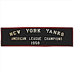 1958 NY Yankees AL Championship Banner That Hung in Milwaukee Braves Stadium