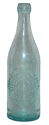 1910s Beer Bottle From Bottling Works Owned by George Ruth 