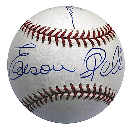 Lance Armstrong, Pele, Jim Brown & Wayne Gretzky Autographed Baseball (JSA)