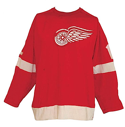 Early 1970s Alex Delvecchio Detroit Red Wings Game-Used & Autographed  Road Jersey (Delvecchio LOA) (Team Repairs) (JSA)
