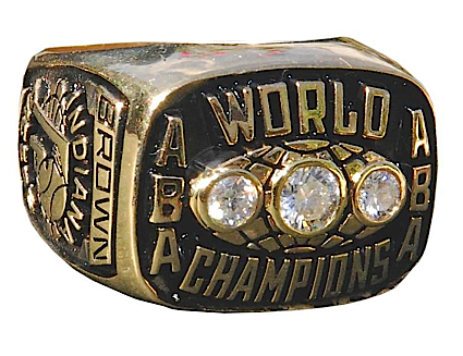 1973 Roger Brown Indiana Pacers ABA World Championship Ring
