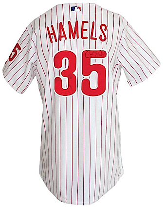 2006 Cole Hamels Rookie Philadelphia Phillies Game-Used & Autographed Home Jersey (JSA)