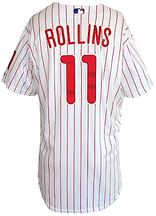 2007 Jimmy Rollins Philadelphia Phillies Game-Used Home Jersey (MVP Season)
