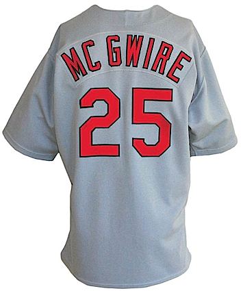 1998 Mark McGwire St. Louis Cardinals Game-Used Road Jersey (Record Breaking Season)