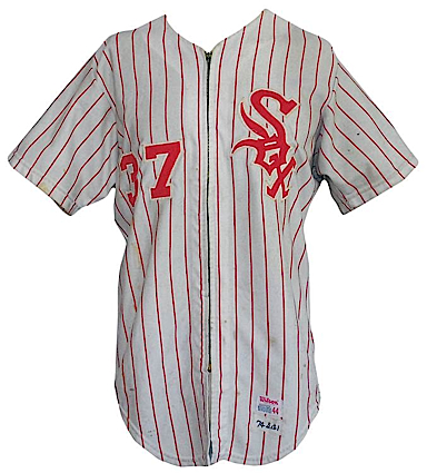 1974 Joe Lonnett Chicago White Sox Coaches Worn Home Knit Jersey