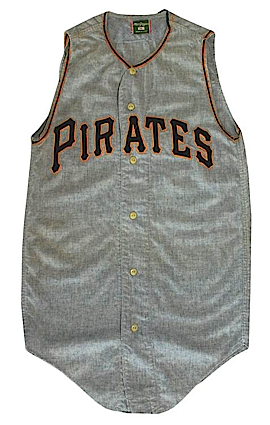1966 Jerry May Pittsburgh Pirates Game-Used Road Flannel Vest