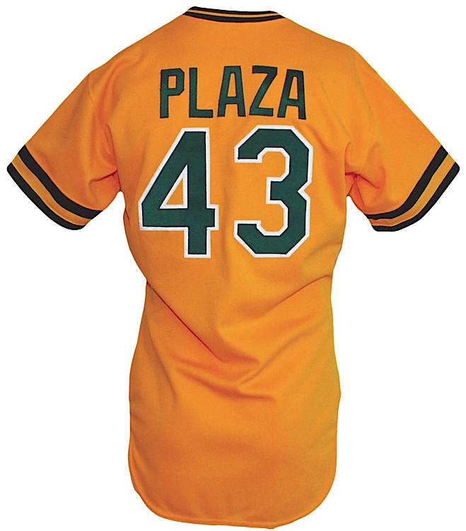 Late 1980s Oakland Athletics #49 Game Used Gold Jersey Batting Practice  DP04728