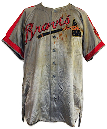 1947-1948 Ernie White Atlanta Braves Game-Used Satin Road Jersey 