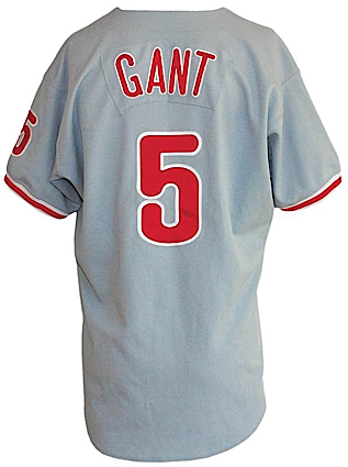 1999 Ron Gant Philadelphia Phillies Game-Used Road Jersey