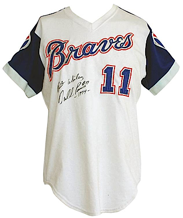 1974 Darrell Evans Atlanta Braves Game-Used & Autographed Home Jersey (JSA)