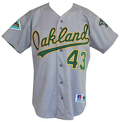 1992 Dennis Eckersley Oakland Athletics Game-Used Road Jersey